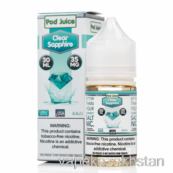 Vape Disposable Clear Sapphire - Pod Juice - 30mL 35mg